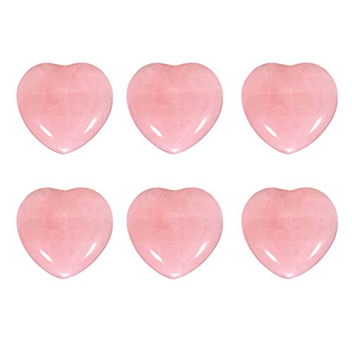 Piedras De Palma De Corazones De Cuarzo Piedra De La Preocupación De La Palma Amor De Corazón De Cristal De Cuarzo Rosa Decoración De Piedras Preciosas En Forma De Corazón Para Decoración(6 Piezas) Piedras De Palma De Corazones De Cuarzo Piedra De La Preocupación De La Palma Amor De Corazón De Cristal De Cuarzo Rosa Decoración De Piedras Preciosas En Forma De Corazón Para Decoración(6 Piezas)