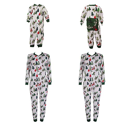 Pijama De La Familia De La Navidad, De 2 Piezas De Estar En Casa Camiseta De Navidad El Árbol De Navidad y Los