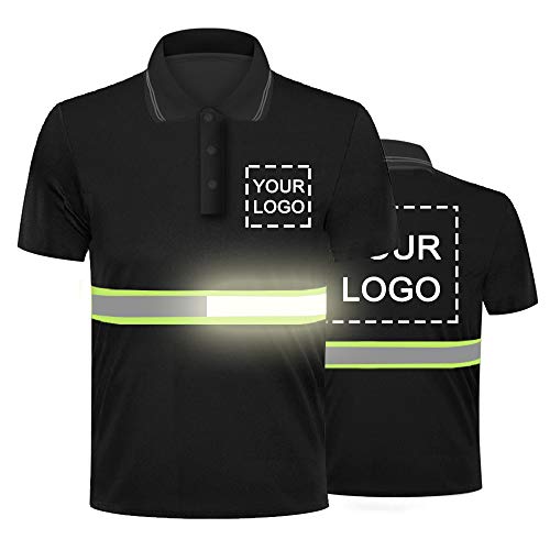 Polo de seguridad de alta visibilidad de alta visibilidad para el trabajo personalizado con su logotipo en la camiseta de seguridad reflectante de alta seguridad, transpirable, ligero, ropa de trabajo