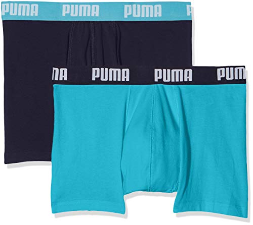 Puma Basic - Boxer para hombre, color Azul (aqua / blue)), talla XL, paquete de 2