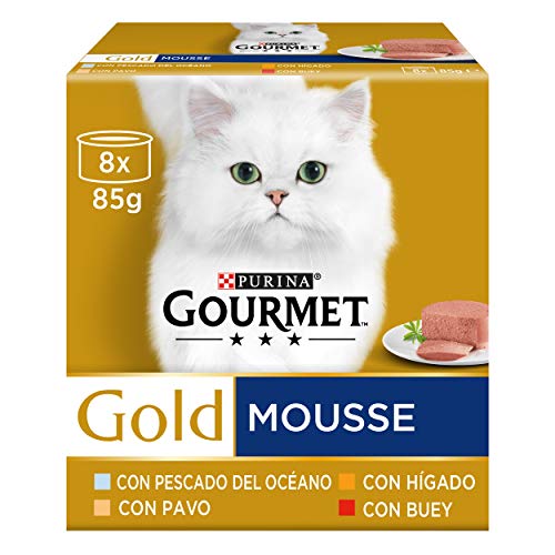 Purina Gourmet Gold Mousse comida para gatos Surtido 12 x [8 x 85 g]