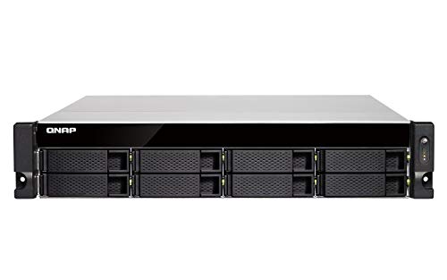 QNAP TS-883XU Ethernet Bastidor (2U) Negro NAS - Unidad Raid (Unidad de Disco Duro, SSD, Serial ATA III, 2.5,3.5", 0, 1, 5, 6, 10, 50, 60, JBOD, FAT32,HFS+,NTFS,exFAT,ext3,ext4, 3,3 GHz)