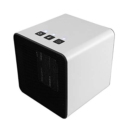 Queta Mini Calefactor Cerámico, Eléctrico Calentadores Portátiles de Cerámica Ahorro de Energía PTC de 800W 2 Configuraciones de Calor, Temporizador, Calefactor de Aire Caliente para Hogar Oficina