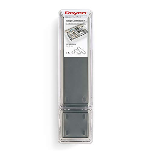 Rayen 6178 Bandeja para organizar cajones 3 u, Transparente y Silicona en Gris Oscuro, Medidas: 1 ud. 8,2 x 8,2 x 5 cm. / 1 ud. 24,7 x 8,2 x 5 cm. / 1 ud. 32,7 x 8,2 x 5 cm Rayen 6178 Bandeja para organizar cajones 3 u, Transparente y Silicona en Gris Oscuro, Medidas: 1 ud. 8,2 x 8,2 x 5 cm. / 1 ud. 24,7 x 8,2 x 5 cm. / 1 ud. 32,7 x 8,2 x 5 cm