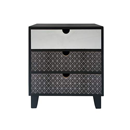 Rebecca Mobili Cajonera pequeña, organizació joyería, contenedor, 3 cajones, Madera, Beige Negro, escandinavo. - Medidas: 32 x 30 x 12 cm (AxANxF) - Art. RE6290 Rebecca Mobili Cajonera pequeña, organizació joyería, contenedor, 3 cajones, Madera, Beige Negro, escandinavo. - Medidas: 32 x 30 x 12 cm (AxANxF) - Art. RE6290