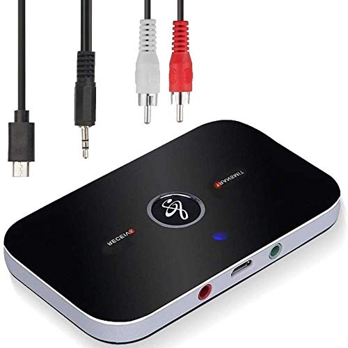Receptor Transmisor Bluetooth,Ozvavzk Transmisor y Receptor Bluetooth Adaptador 5.0 Inalámbrico 2 en 1 Audio Kit con Salida Audio 3,5 mm RCA Audio Receptor Transmisor Bluetooth,Ozvavzk Transmisor y Receptor Bluetooth Adaptador 5.0 Inalámbrico 2 en 1 Audio Kit con Salida Audio 3,5 mm RCA Audio