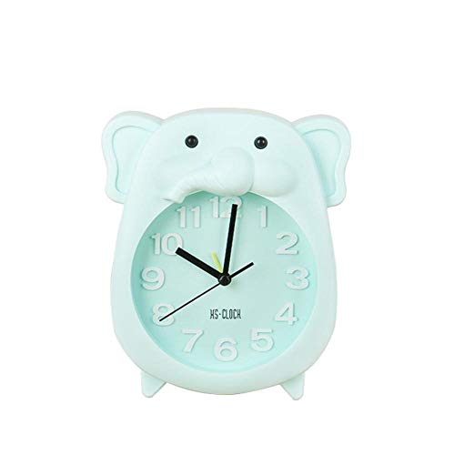 Reloj despertador Hinleise con forma de elefante, reloj despertador, reloj de noche, decoración de regalo para estudiantes y niños