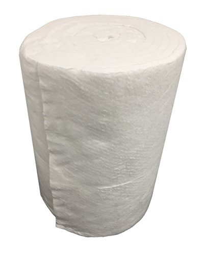 Rollo aislante de fibra de cerámica, modelo: Eco - Dimensiones del rollo: 7,30 m x 61 cm, grosor: 25 mm, densidad: 64 kg/m3.