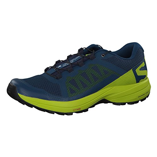 Salomon XA Elevate, Zapatillas de Trail Running para Hombre, Azul (Poseidon/Lime Green/Black 000), 41 1/3 EU