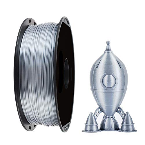 Seda Brillante Plata PLA 3D Filamento Impresora- Filamento 3D de 1.75 mm EKOHOME Para Impresora 3D / Pluma Impresión 3D, 1KG / 360m, 0.02 mm Tolerancia, Envasado Vacío, Aprobado por RoHS no Tóxico