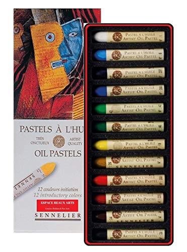 Sennelier Pastels Oil 12 Colors - Sennelier Senurie 12 aceite de conjunto de colores pastelArtistic Quality (France Import) MADE IN FRANCE