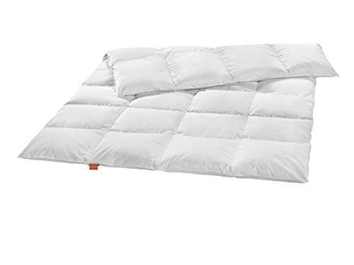 sleepling Premium Plumas (Fabricado en Alemania 100% Nuevo silberweißen Ganso cálido (940 gr. Peso de Relleno), 155 x 220 cm, Color Blanco