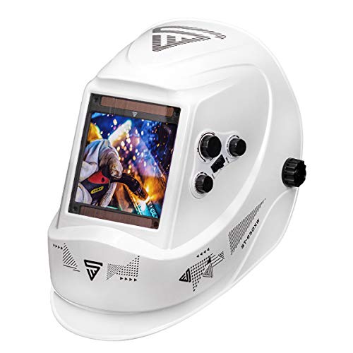 STAHLWERK ST-950XW - Casco de soldadura automático (clase óptica 1/1/1, campo de visión extragrande, filtro de 7 años, incluye 5 discos de repuesto y funda) STAHLWERK ST-950XW - Casco de soldadura automático (clase óptica 1/1/1, campo de visión extragrande, filtro de 7 años, incluye 5 discos de repuesto y funda)
