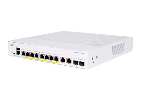 Switch gestionado Cisco Business CBS350-8FP-2G | 8 Puertos GE | PoE Completa | 2 x 1 G Combinados | Protección Limitada de por Vida (CBS350-8FP-2G)