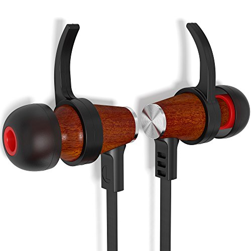 Symphonized XTC Bluetooth Auriculares de Tapón, Inalámbricos, con Aislamiento de Ruido, Auriculares con Micrófono y Control de Volumen (Negro)