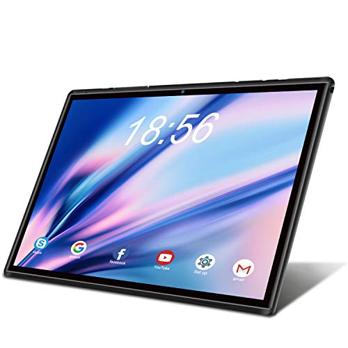 Tablet 10.1 Pulgadas 4G LTE Call,Android 10.0 Google Certificación GMS Tablets,3Go RAM + 32/128Go ROM,Quad Core,8000mAh Batterie,5MP +8MP, WiFi/GPS/OTG/Bluetooth/Netfilix Tablet PC (Negro)