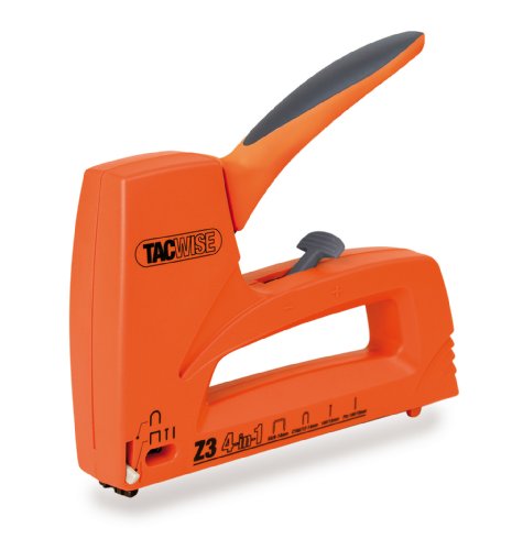 Tacwise Z3 4 en 1 - Grapadora / clavadora manual ligera para clavos y pins de 180, grapas de tipo 53 y cables de CT-60 Tacwise Z3 4 en 1 - Grapadora / clavadora manual ligera para clavos y pins de 180, grapas de tipo 53 y cables de CT-60