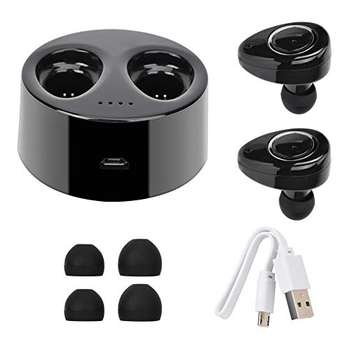 Tangxi Mini Auriculares inalámbricos Bluetooth V4.1 + EDR Auriculares Deportivos Auriculares inalámbricos estéreo 3D con Caja de Carga Auriculares con Sonido Envolvente estéreo Binocular de 450 mAh