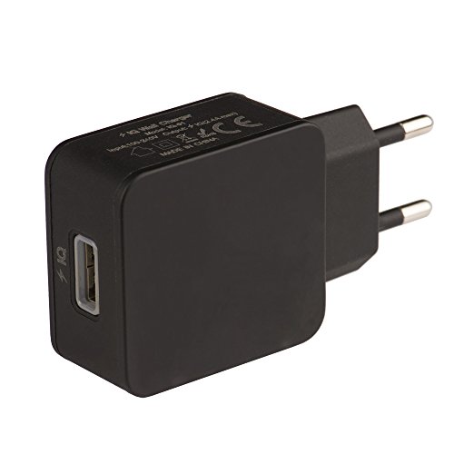 Tecnan Cargador USB 2,4 A Power IQ Fuente Cargador Conector Adaptador Charger para iPhone, iPad, Samsung Galaxy [Negro]