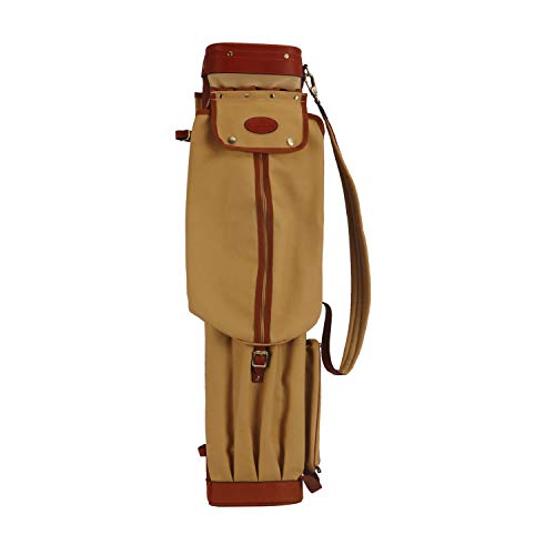TOURBON Bolsa de transporte de lona y cuero estilo lápiz Golf Club bolsa regalo golfista TOURBON Bolsa de transporte de lona y cuero estilo lápiz Golf Club bolsa regalo golfista