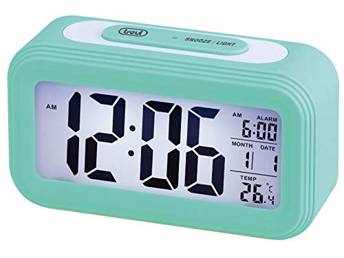 Trevi Reloj con TERMÓMETRO Digital con Alarma SLD 3068 S, Color, Azul Turquesa, Unica