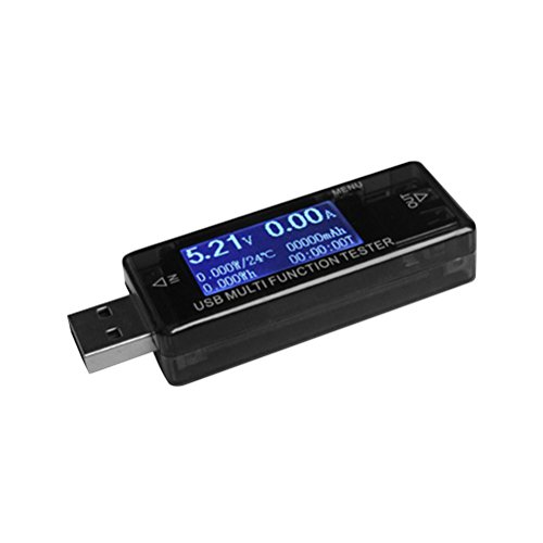UEETEK Multi-fucntional Cargador USB Tensión y probador de corriente Multímetro LCD USB Detector Voltímetro Amperímetro Potencia Capacidad Medidor Monitor