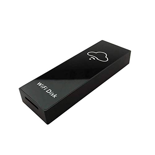 Unidad Flash USB La Unidad Flash inalámbrica WiFi arrastra a Tres Personas para Compartir la Tarjeta TF Disco de Almacenamiento móvil en la Nube (Color: Negro Tamaño: 84X28X12mm)