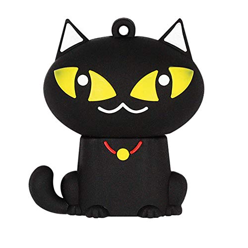 Unidades flash USB, 16 GB, 32 GB, 64 GB/128 GB, silicona impermeable, linda historieta de alta velocidad, USB 2.0 de almacenamiento de datos, flash Pendrive (16 GB, gato de mascotas)