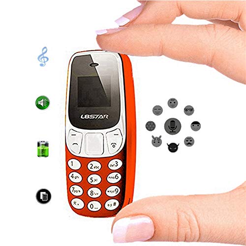 Vbestlife Mini Teléfono Móvil de Bluetooth,Teléfono Móvil Ayuda Tarjeta SIM Dual gsm,Doble Tarjeta de Doble Modo de Espera,Reproductor de Música MP3 / MP4(Rojo)
