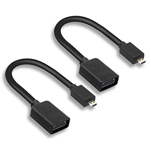 VCE Cable Adaptador Micro HDMI a HDMI Cable de extensión Micro HDMI Macho a Hembra para Raspberry Pi 4-20cm 2 Unidades