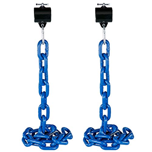 VEVOR Cadenas de Elevación Sólidas para Cuerpo 16 kg Cadenas Levantamiento Pesas Azul 1.6m Ajustable Enlace Cadena Hueco Olímpicos Cadenas de Entrenamiento para los Entrenamientos Múltiples…