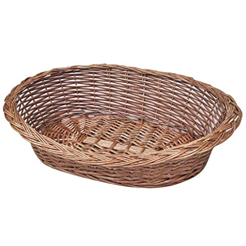 vidaXL Cesta/Cama Hecha de Material Mimbre para Perro o Mascota 50 cm de Color Natural vidaXL Cesta/Cama Hecha de Material Mimbre para Perro o Mascota 50 cm de Color Natural