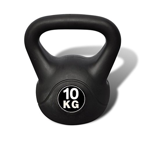 vidaXL Pesa Rusa de 10 Kilos Negra Kettlebell Musculación Fitness Ejercicio vidaXL Pesa Rusa de 10 Kilos Negra Kettlebell Musculación Fitness Ejercicio