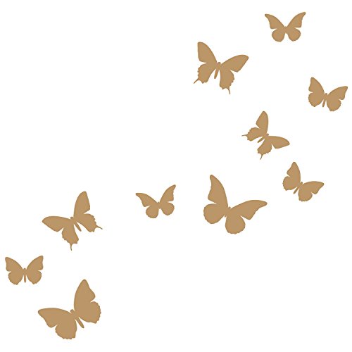 Vinilos de Pared mariposa clásica (marrón claro)