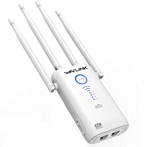 WAVLINK - Repetidor wifi, AC1200, amplificador WiFi, extender, Dual Banda 5 GHz y 2,4 GHz, Booster WiFi, 4x5 dBi Antenas, LED indicador, WPS, 3 modos Router / Repetidor / Punto de acceso a cambiar