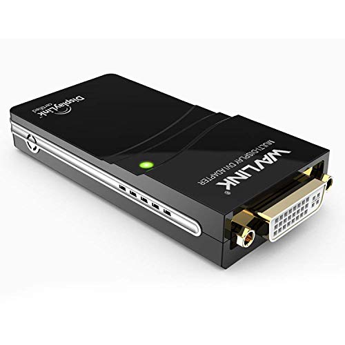 WAVLINK USB 2.0 a DVI/VGA/HDMI adaptador de pantalla de gráficos de vídeo de hasta 1920 x 1080 para múltiples monitores adicionales Compatible con Windows 10, 8.1, 8, 7, y XP