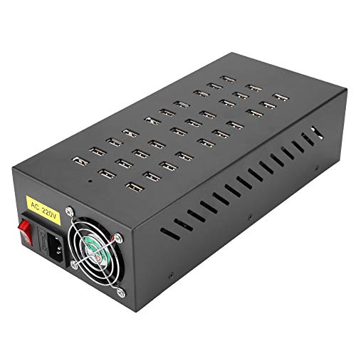 Wendry Hub USB de 30 Puertos, Protección de Seguridad Múltiple Inteligente Incorporada Cargador Rápido de Alta Potencia para Teléfono Móvil, Estación de Carga USB (100-240V)(UE) Wendry Hub USB de 30 Puertos, Protección de Seguridad Múltiple Inteligente Incorporada Cargador Rápido de Alta Potencia para Teléfono Móvil, Estación de Carga USB (100-240V)(UE)