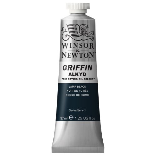 Winsor & Newton Griffin Alkyd - Tubo óleo de secado rápido, 37 ml, Negro de Humo