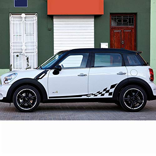 Wongzt Etiqueta engomada de Las calcomanías del Coche del Cuerpo de la Falda Lateral, para Mini Cooper S One JCW Countryman Clubman F54 F55 F56 F60 R55 R56 R60 R61 Accesorios de Coche