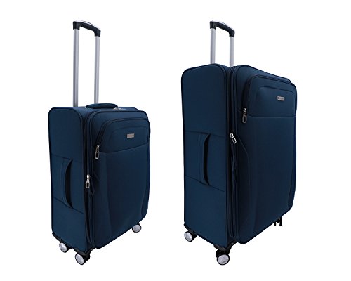 Worldline - Juego de 2 maletas medianas y maletas grandes de 600 D, poliéster