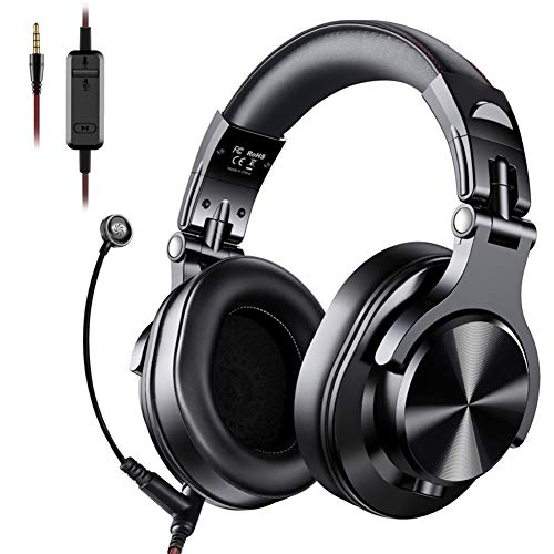 XIANG Auricular para Juegos, A71 Gaming Headset Auriculares DJ Estéreo A Través del Oído con Cable De Auriculares con Micrófono para PC PS4