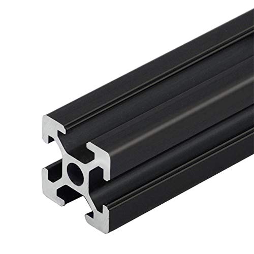 YAYANG Angle Bracket 1pc Black 2020 Anodizado estándar de Aluminio de extrusión de Perfil 100mm - 800 mm Longitud Rail Lineal 500mm para la Impresora 3D CNC Durable in Use. (Color : 300mm)