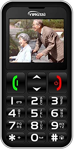 YINGTAI 2G Teléfono Móvil para Personas Mayores con Teclas Extra Grandes, Fácil de Usar Celular para Ancianos con SOS Botones