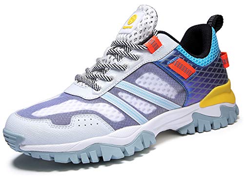 Zapatillas de Deportes Hombre Mujer Running Zapatos para Correr Calzado Deportivos Aire Libre Ligero Gimnasio Sneakers - Blanco B - 38 EU