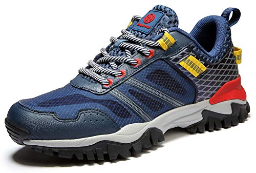 Zapatillas de Trail Running para Hombre Mujer Zapatos para Correr y Aire Libre y Deportes Calzado Deportivos Gimnasio Sneakers - Azul Profundo B - 46 EU