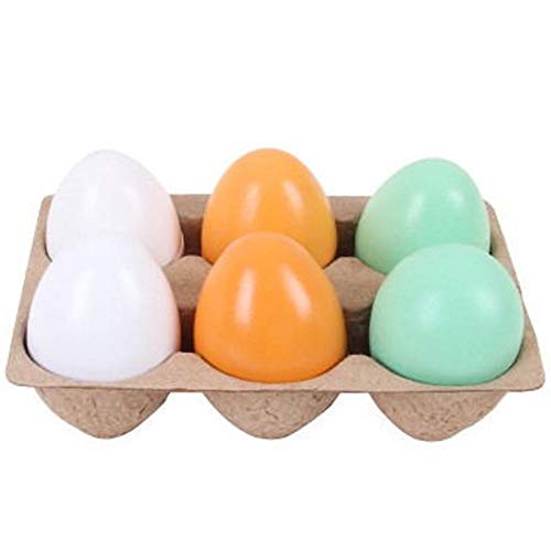 Zhangjie Wooden Easter Eggs DIY Creative Simulation Eggs Wooden Children's Play House Toy Set For Kids Children's Play House Toy Set