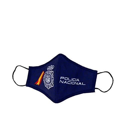 ZiNGS Mascarilla homologada 3 capas Policía Nacional Fabricada en España, higiénica, lavable y reutilizable