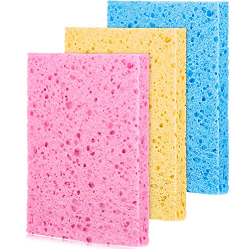 3 Piezas Esponja Exfoliante de Limpieza de Celulosa Esponja de Lavar Plato de Colores Paño de Plato Absorbente Paño de Limpieza de Cocina Reutilizable para Uso Diario de Casa Coche, 3 Colores 3 Piezas Esponja Exfoliante de Limpieza de Celulosa Esponja de Lavar Plato de Colores Paño de Plato Absorbente Paño de Limpieza de Cocina Reutilizable para Uso Diario de Casa Coche, 3 Colores