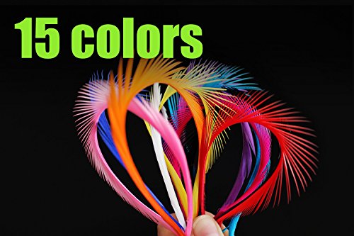 60 pcs/lot 15 colores ganso Biots Spiky fibras plumas Stonefly Nymph Tails antenas alas para pesca con mosca atar materiales 60 pcs/lot 15 colores ganso Biots Spiky fibras plumas Stonefly Nymph Tails antenas alas para pesca con mosca atar materiales