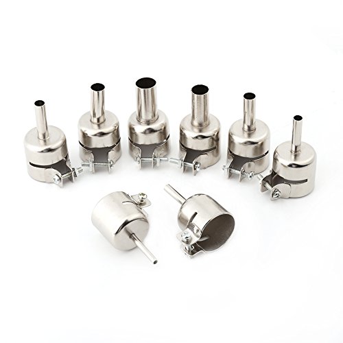 8pcs / set boquillas de pistola de calor kits boquillas para herramientas de reparación de estaciones de soldadura de aire caliente （3/4/5/6/7/8/10 / 12mm）